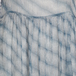 Pre Owned Isabel Marant Etoile Blue and White Striped Silk Chiffon Sleeveless Dress S