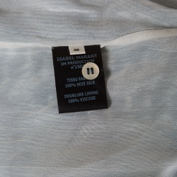 Pre Owned Isabel Marant Etoile Blue and White Striped Silk Chiffon Sleeveless Dress S