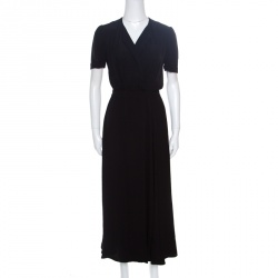 Isabel Marant Etoile Flore Black Wrap Maxi Dress M