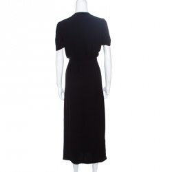 Isabel Marant Etoile Flore Black Wrap Maxi Dress M