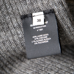 Pre Owned Isabel Marant Etoile Grey Wool Faux Wrap Lyneth Mini Skirt M