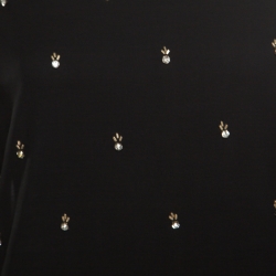 Pre Owned Isabel Marant Black Sheer Silk Crystal Embellished Long Sleeve Golin Blouse S