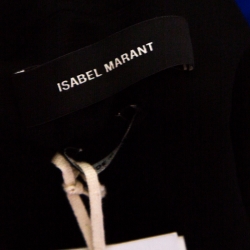 Pre Owned Isabel Marant Black Sheer Silk Crystal Embellished Long Sleeve Golin Blouse S