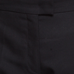 Pre Owned Isabel Marant Black Wool Cropped Straight Fit Formal Trousers L
