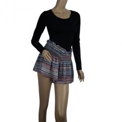 Pre Owned Isabel Marant Smocked Silk Chiffon Culottes S