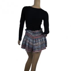 Pre Owned Isabel Marant Smocked Silk Chiffon Culottes S