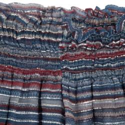 Pre Owned Isabel Marant Smocked Silk Chiffon Culottes S