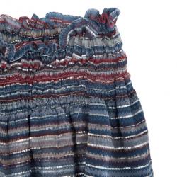 Pre Owned Isabel Marant Smocked Silk Chiffon Culottes S