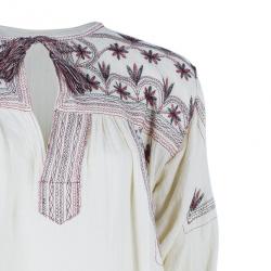 Pre Owned Isabel Marant Vicky Embroidered Cotton Crepe Top XS