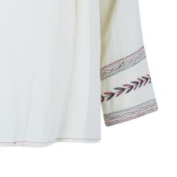 Pre Owned Isabel Marant Vicky Embroidered Cotton Crepe Top XS