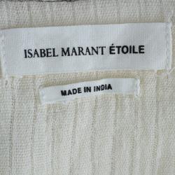 Pre Owned Isabel Marant Vicky Embroidered Cotton Crepe Top XS