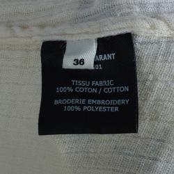 Pre Owned Isabel Marant Vicky Embroidered Cotton Crepe Top XS