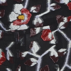 Pre Owned Isabel Marant Black Floral Detailed Silk Blend Short Dress S