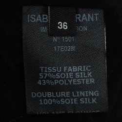 Pre Owned Isabel Marant Black Floral Detailed Silk Blend Short Dress S