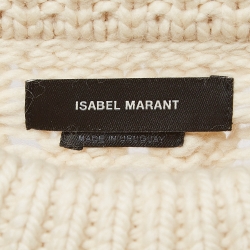 Pre Owned Isabel Marant Off-White Layered Cable Knit Sweater S