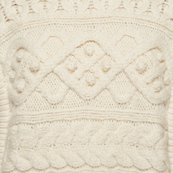 Pre Owned Isabel Marant Off-White Layered Cable Knit Sweater S