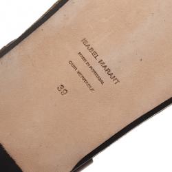 Pre Owned Isabel Marant Brown Braided Leather Brook Sandals Size 39