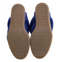 Pre Owned Isabel Marant Cobalt Blue Suede Bekett Wedge Sneakers Size 39