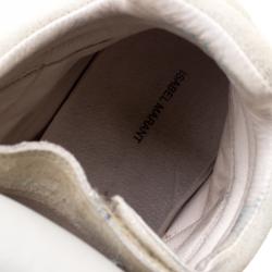 Pre Owned Isabel Marant Beige Suede and Printed Canvas Bekett Hawaiian Wedge Sneakers Size 41