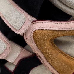 Pre Owned Isabel Marant Multicolor Suede and Leather Bekett Wedge Sneakers Size 40