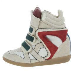 Pre Owned Isabel Marant Grey Bekett Wedge Sneakers Size 40