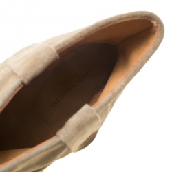 Pre Owned Isabel Marant Beige Suede Crisi Ankle Boots Size 39.5