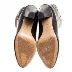 Pre Owned Isabel Marant Black Leather Ankle Boots Size 37