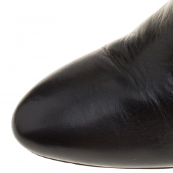 Pre Owned Isabel Marant Black Leather Ankle Boots Size 37