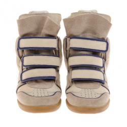 Pre Owned Isabel Marant Grey Bekett Wedge Sneakers Size 36