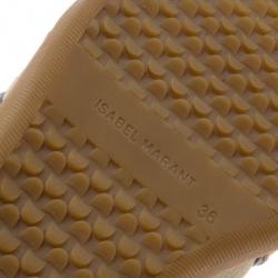 Pre Owned Isabel Marant Grey Bekett Wedge Sneakers Size 36