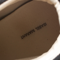 Pre Owned Isabel Marant Black Suede And Leather Bekett Wedge Sneakers Size 38