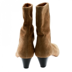 Pre Owned Isabel Marant Beige Suede Ankle Boots Size 40
