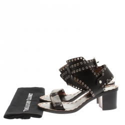 Isabel Marant Black Studded Leather Jaeryn Ankle Strap Sandals Size 40