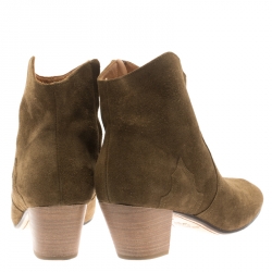 Pre Owned Isabel Marant Brown Suede Dicker Ankle Boots Size 41