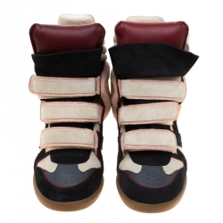 Isabel Marant Multicolor Suede And Leather Bekett Wedge Sneakers Size 40
