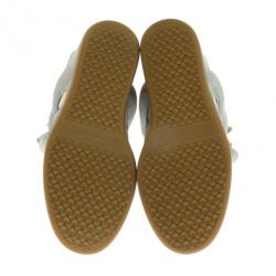 Pre Owned Isabel Marant Grey Bayley Star Wedge Sneakers Size 37