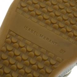 Pre Owned Isabel Marant Grey Bayley Star Wedge Sneakers Size 37