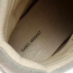 Pre Owned Isabel Marant Grey Bayley Star Wedge Sneakers Size 37