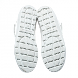 Pre Owned Isabel Marant White Leather And Suede Bessy High Top Sneakers Size 37