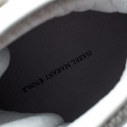 Pre Owned Isabel Marant White Leather And Suede Bessy High Top Sneakers Size 37