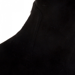 Pre Owned Isabel Marant Black Stretch Suede Brenna Over the Knee Thigh High Boots Size 40