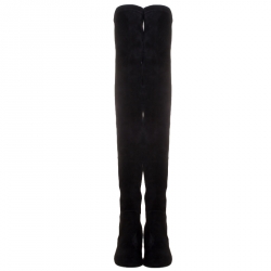 Pre Owned Isabel Marant Black Stretch Suede Brenna Over the Knee Thigh High Boots Size 40