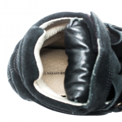 Pre Owned Isabel Marant Black Suede Bekett Wedge Sneakers Size 39