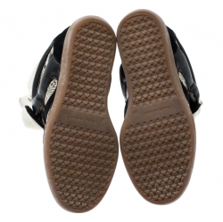 Pre Owned Isabel Marant Tricolor Python Embossed And Suede Leather Bekett Wedge High Top Sneakers Size 36