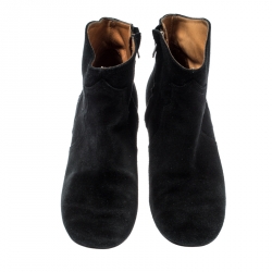 Isabel Marant Black Suede Dicker Ankle Boots Size 40