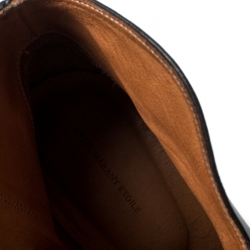 Pre Owned Isabel Marant Black Leather Dicker Ankle Boots Size 40