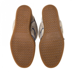 Pre Owned  Isabel Marant Grey/Blue Suede Bekette Wedge Sneakers Size 38