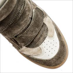 Pre Owned Isabel Marant Beige Bekett Wedge Sneakers Size 37