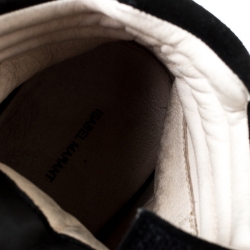 Pre Owned Isabel Marant Black Suede And Leather Bekett Wedge Sneakers Size 41