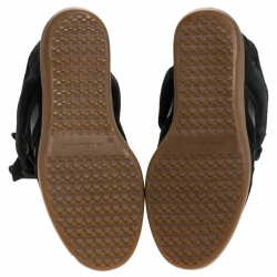 Pre Owned Isabel Marant Black Suede and Leather Bekett Wedge Sneakers Size 35